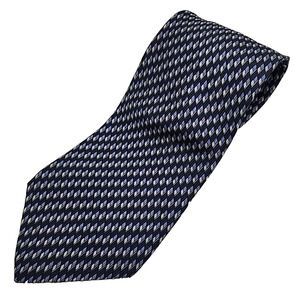 Nautica Blue & Black Geometric Silk Necktie - Like New